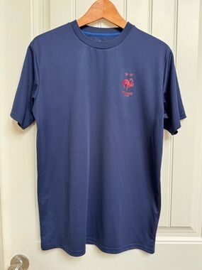 Weeplay France National Football (Soccer) Dry Fit Warm-up T-Shirt. Size L